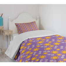 Sun and Sunglasses Pattern Bedspread Set