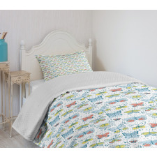 Simplistic Butterflies Art Bedspread Set