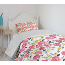 Fine Art Style Spring Flora Bedspread Set