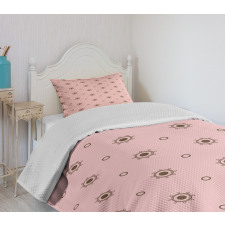 Retro Style Circles Bedspread Set