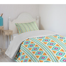 Colorful Theme Motif Bedspread Set