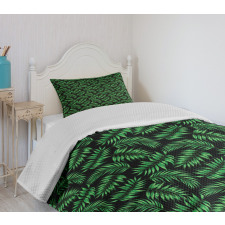 Exotic Jungle Leaves Art Bedspread Set