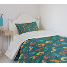 Bohemian Colorful Lizards Bedspread Set