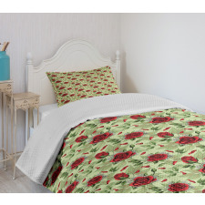 Valentines Day Floral Romance Bedspread Set