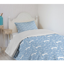 Dog Item Silhouettes Bedspread Set