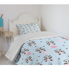 Panda Ballerina in Dress Bedspread Set