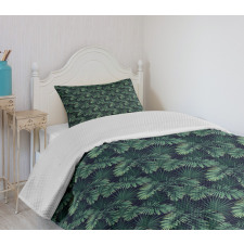 Exotic Jungle Foliage Pattern Bedspread Set