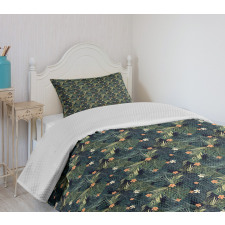 Exotic Summer Foliage Flora Bedspread Set