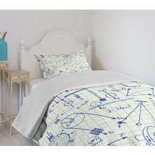 Technical Formulas Notebook Bedspread Set