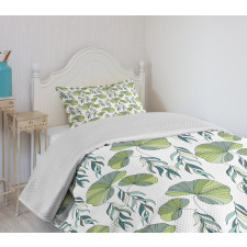 Foliage Water Lilies Bedspread Set