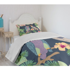 Exotic Birds Owl Avian Bedspread Set