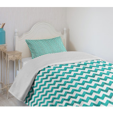 Contemporary Grunge Zigzags Bedspread Set