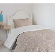 Colorful Stone Wall Theme Bedspread Set