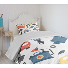 Car Repair Elements Bedspread Set