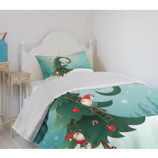 Christmas and Gnomes Bedspread Set