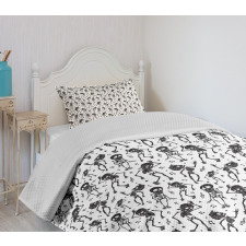 Halloween Spooky Disco Bedspread Set