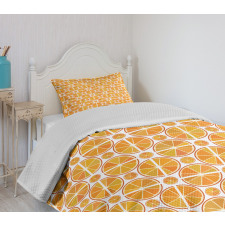 Citrus Fruit Slices Bedspread Set