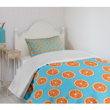 Exotic Citrus Fruit Round Bedspread Set