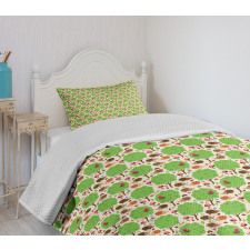 Hedgehogs and Trees Bedspread Set