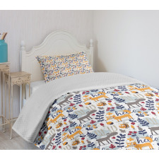 Animals and Botany Bedspread Set