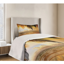 Sunset Caribbean Palms Bedspread Set