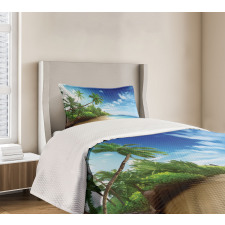 Beach Sunset and Waves Bedspread Set