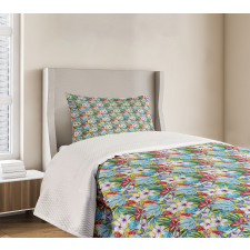 Tropic Flowers Bedspread Set