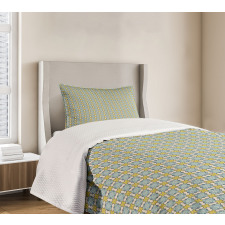 Tile Like Vintage Motif Bedspread Set