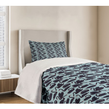 Long Necked Aquatic Bird Bedspread Set