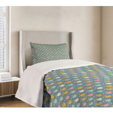 Smiling Cartoon Mice Bedspread Set