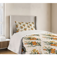 Vintage California Poppy Bedspread Set