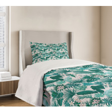 Tropic Botanical Bloom Art Bedspread Set