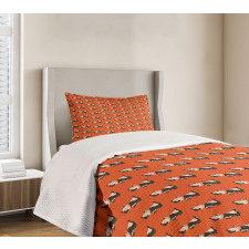 Cartoon Art Dog Pattern Bedspread Set