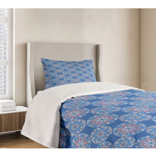 Mandala Motifs with Leaves Bedspread Set