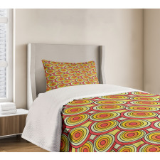 Circles in Warm Pastel Tones Bedspread Set