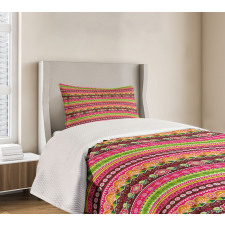 Colorful Abstract Flower Bedspread Set