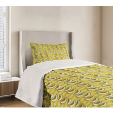 Sliced Piece of Fruit Stripes Bedspread Set