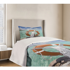 Summer Exotic Sea Bedspread Set