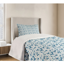 Modern Roses on Polka Dots Bedspread Set