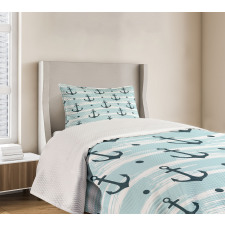 Pattern with Anchors Bedspread Set