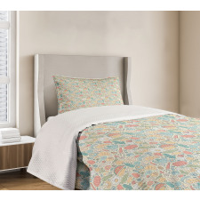 Pastel Organic Food Bedspread Set