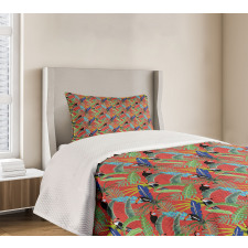 Tropical Birds Rainforest Bedspread Set