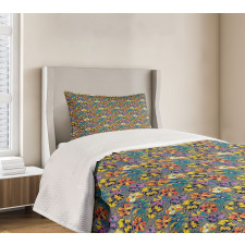 Geometric Hibiscus Aloha Bedspread Set