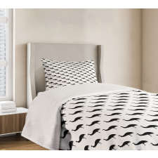 Monotone Animal Silhouettes Bedspread Set