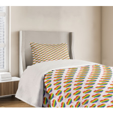 Heart Aquarelle Theme Bedspread Set