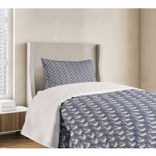 Delicate Lake Animal Lotus Bedspread Set