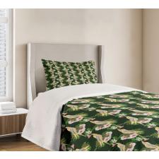 Parrot and Exotic Flora Bedspread Set