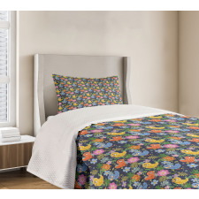 Avian Animal Spring Flowers Bedspread Set