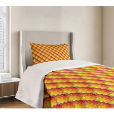 Creative Warm Toned Motif Bedspread Set