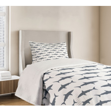 Swimming Wild Fishes Bedspread Set